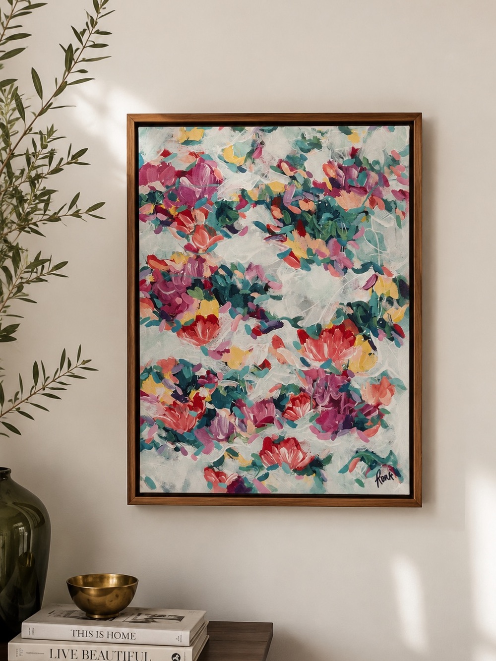 Threshold White Floral Canvas from ROMA / Threshold